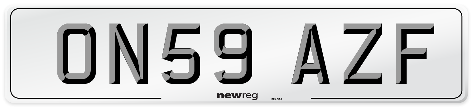 ON59 AZF Number Plate from New Reg